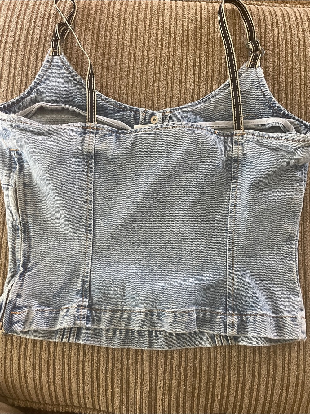 Women's Vintage Newport News Jeanology Collection Denim Tank Top Size 8 - Picture 2 of 9